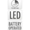 LED-Kugelleuchte 20 cm batteriebetrieben warmweiß