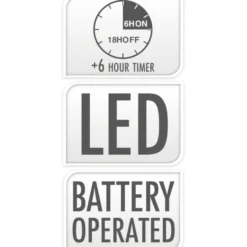 LED-Kugelleuchte 20 cm batteriebetrieben warmweiß