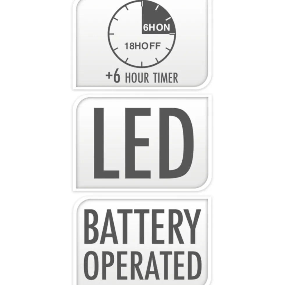 LED-Kugelleuchte 20 cm batteriebetrieben warmweiß