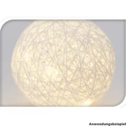 LED-Kugelleuchte 20 cm batteriebetrieben warmweiß