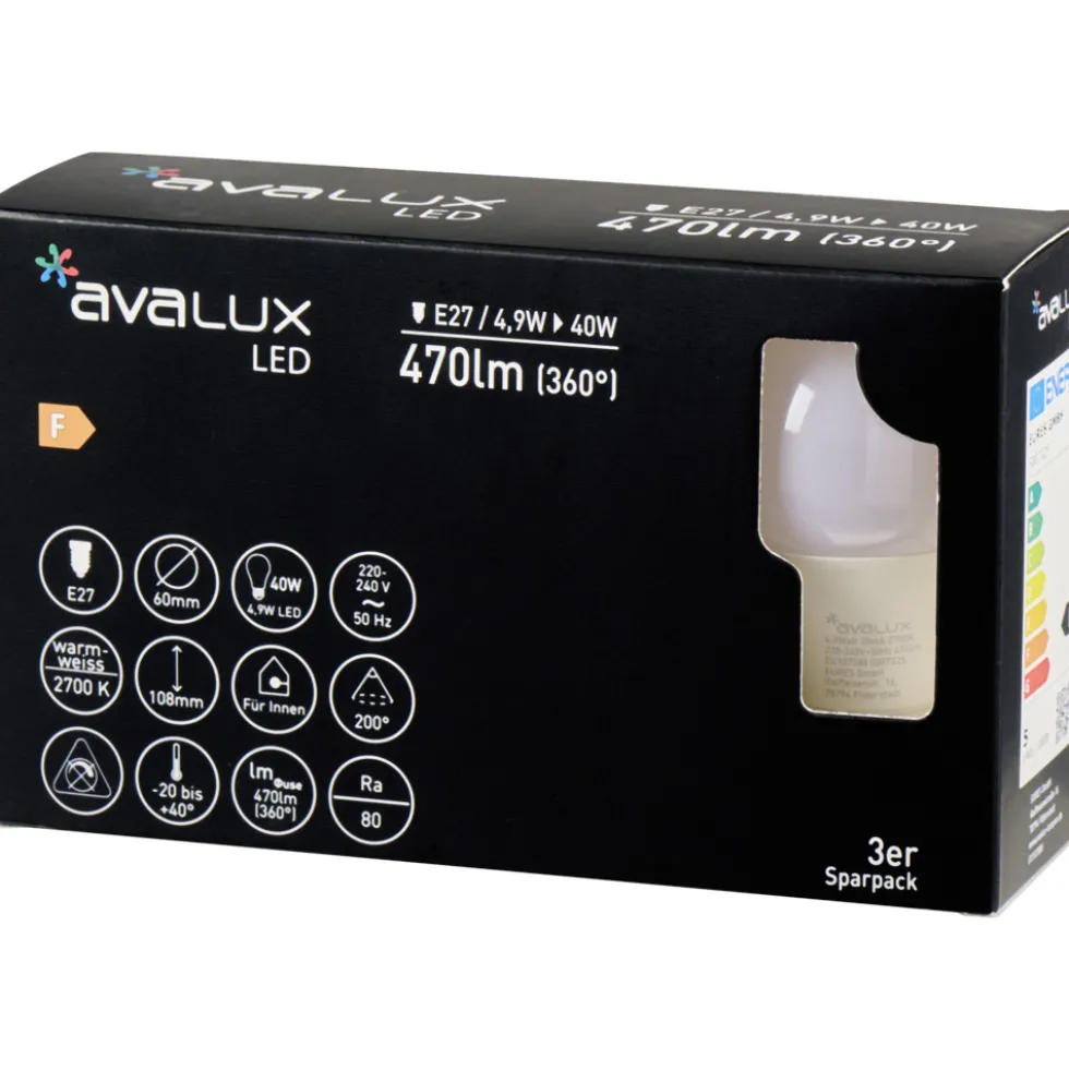 LED-Lampe in Birnenform 5 Watt mit E27 Sockel