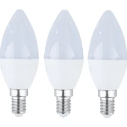 LED-Lampen-Set 3 Stück in Kerzenform 4,9 Watt und E14-Sockel