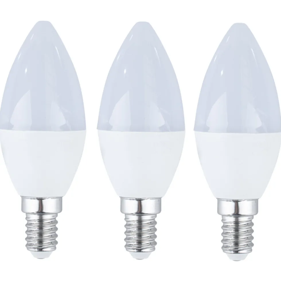 LED-Lampen-Set 3 Stück in Kerzenform 4,9 Watt und E14-Sockel