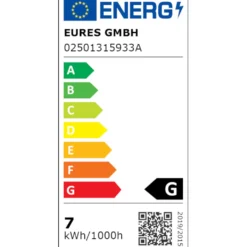 LED-Lampe 6,5 W in Birnenform mit E27 Sockel