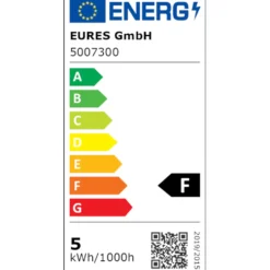 LED-Lampe 4,9 W in Birnenform mit E27-Sockel