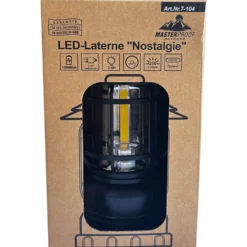 LED-Laterne "Nostalgie" schwarz mit Akku