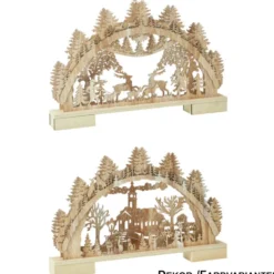 LED-Lichterbogen Weihnachtsdorf 27 cm, 2-fach sortiert