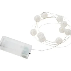 LED-Lichterkette 120 cm 10 Acrylkugeln Timerfunktion