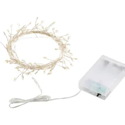 LED-Lichterkette 200 cm Silberdraht 100 LEDs warmweiß