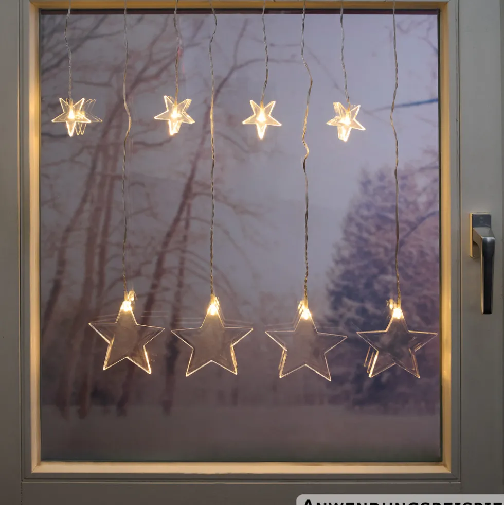 LED-Lichterkette mit 8 LED-Sternen