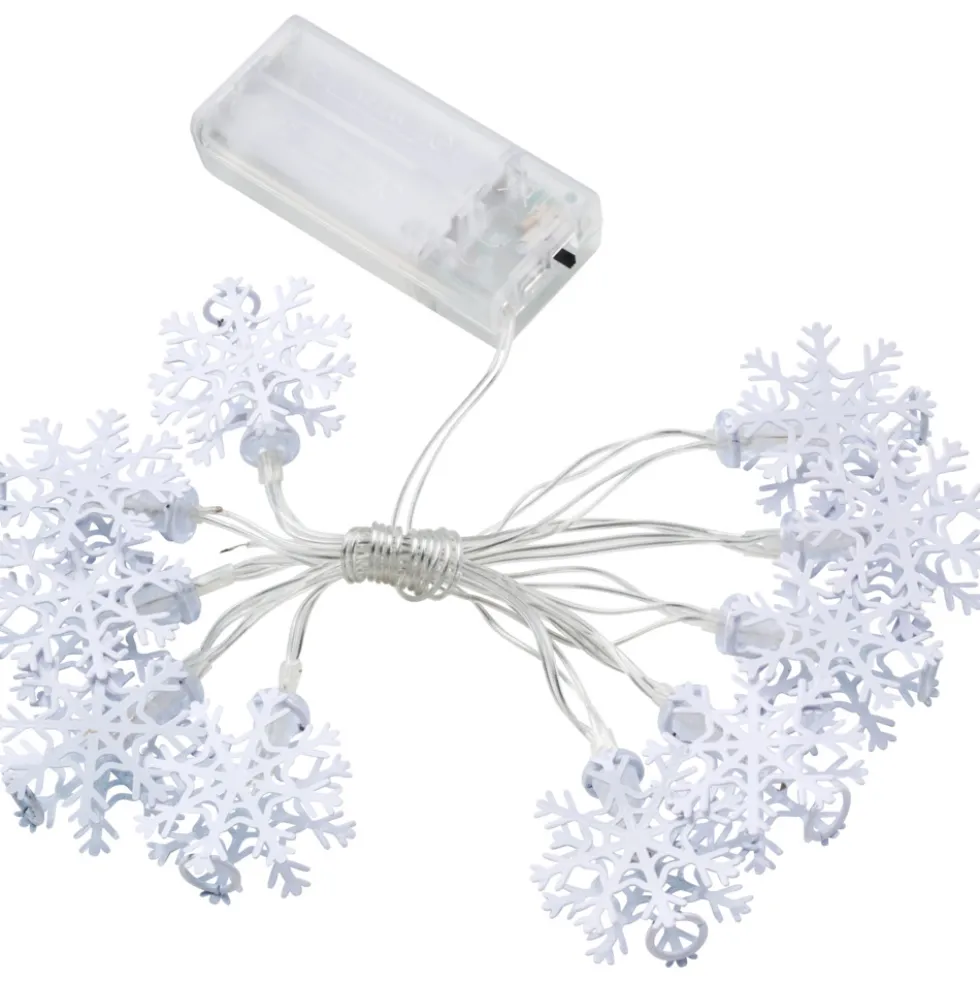 LED-Lichterkette mit 10 Silk-Kugeln Silber oder Gold