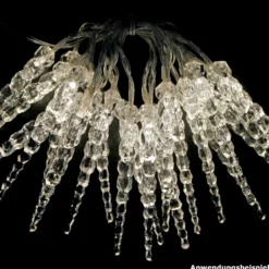 LED-Lichterkette 2,2 m mit 20 Eiszapfen und 20 LEDs