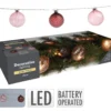 LED-Lichterkette 1,8 m mit 10 Glaskugeln und 10 LED