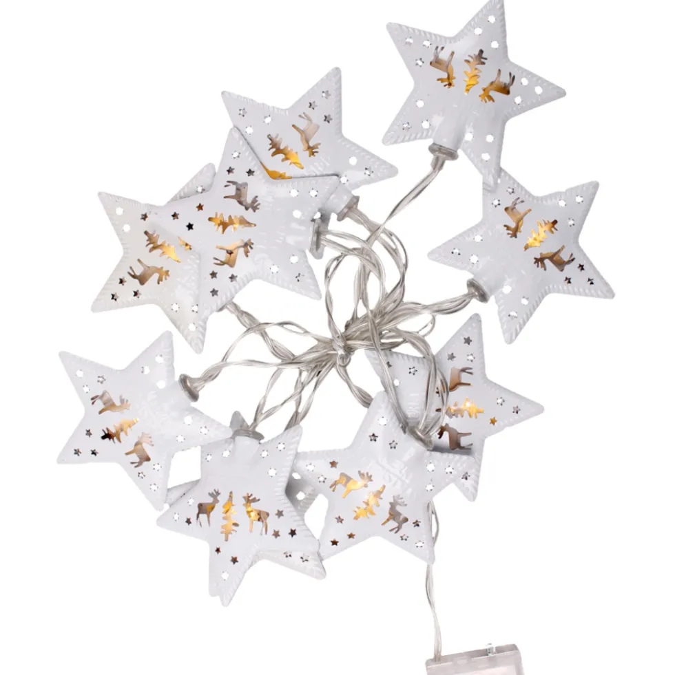LED-Lichterkette 1,2 m mit 10 Sternen und 10 LEDs