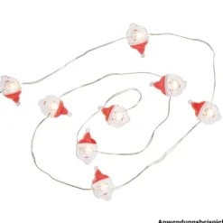 LED-Lichterkette 2,2 m mit Weihnachtsmann-Motiv und 20 LEDs