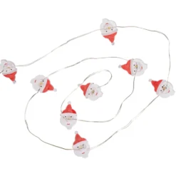 LED-Lichterkette 2,2 m mit Weihnachtsmann-Motiv und 20 LEDs