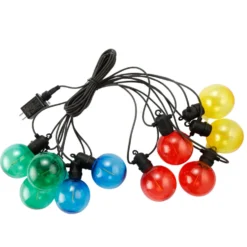 LED-Lichterkette 10 m multicolor mit 10 Birnen
