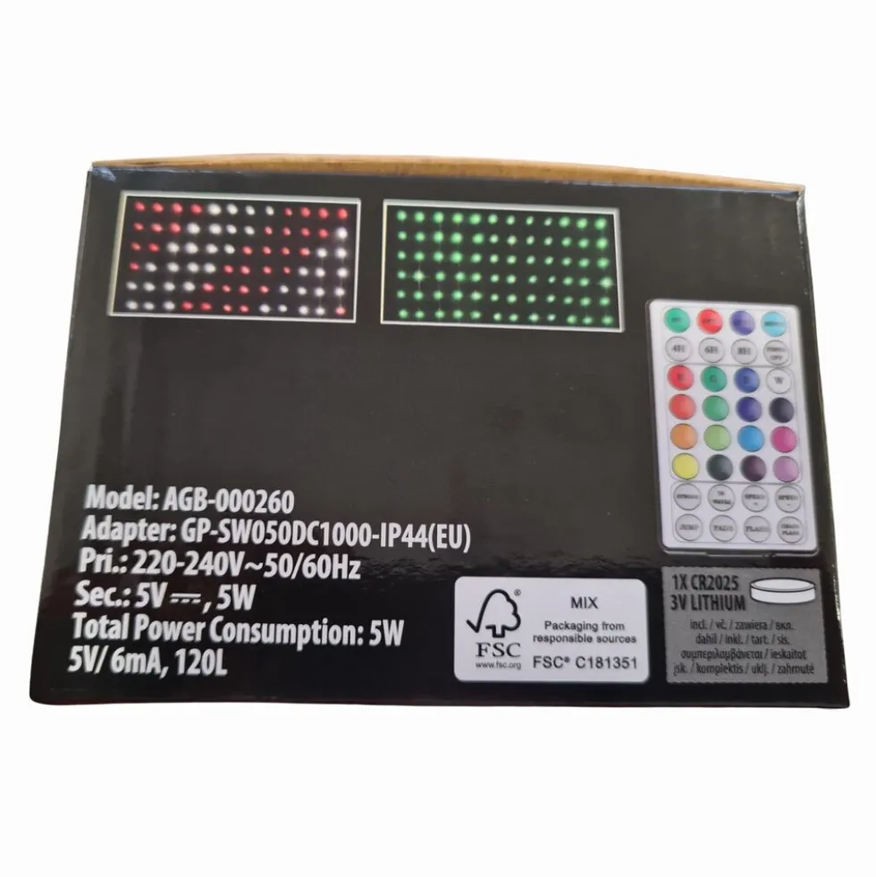 LED Lichtervorhang RGB 120 LEDs 300 x 60 cm IP 44