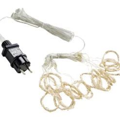 LED-Lichtervorhang Silberdraht mit 400 Micro-LEDs - B-Ware