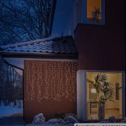 LED-Lichtervorhang Silberdraht mit 400 Micro-LEDs - B-Ware