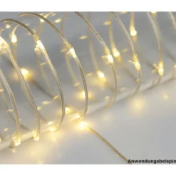 LED-Lichtschlauch 9 m mit 80 warmweißen LEDs