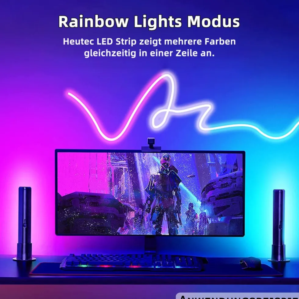 LED-Lichtschlauch "Neon Flex Rainbow" 5 Meter