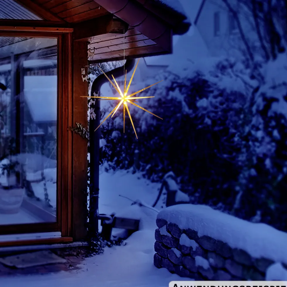 LED-Polarstern IP 44 mit 8 Funktionen und Timer