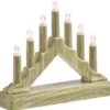 LED-Schwibbogen aus Holz mit LED-Kerzen