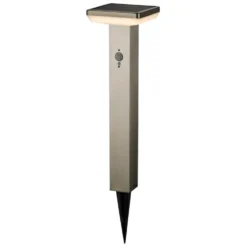 LED-Solarbodenleuchte eckig 50 cm mit Bewegungsmelder und Bodenspieß