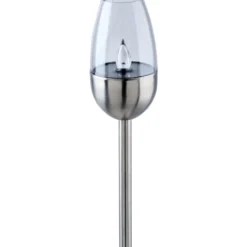 LED-Solar-Gartenfackel 112 cm aus Edelstahl