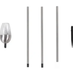 LED-Solar-Gartenfackel 112 cm aus Edelstahl