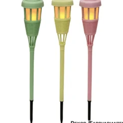 LED-Solar-Gartenfackel 50,5 cm, sortiert