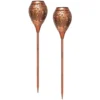 LED-Solar-Gartenfackel Metall 2er-Set