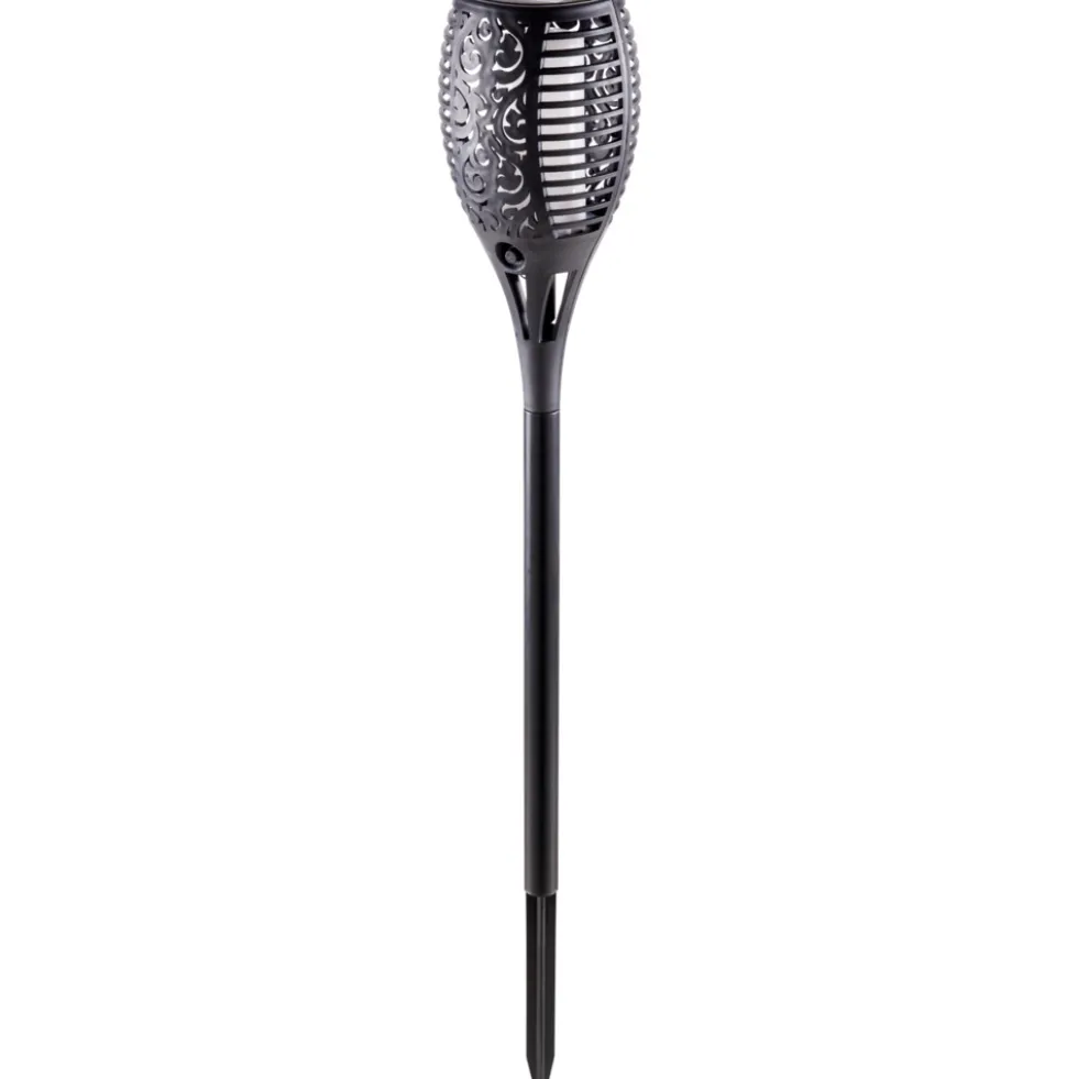 LED-Solar-Gartenfackel mit Erdspieß 69,5cm