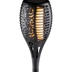 LED-Solar-Gartenfackel mit Erdspieß 69,5cm