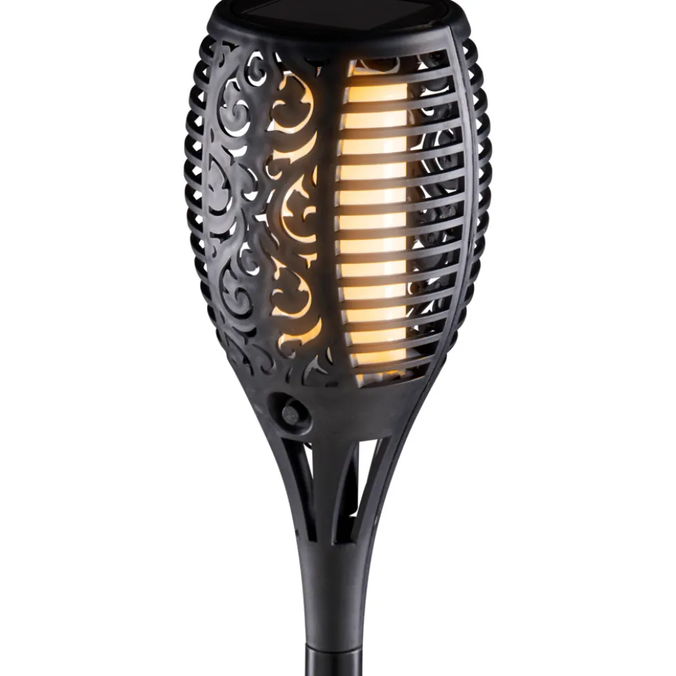 LED-Solar-Gartenfackel mit Erdspieß 69,5cm