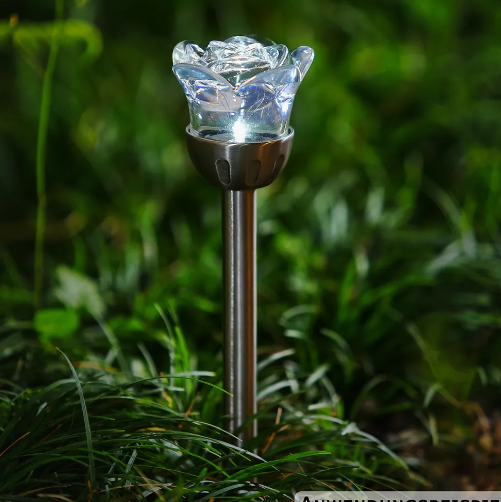LED-Solar Gartenstecker Rose