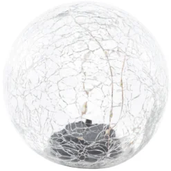LED-Solarkugelleuchte Ø 25 cm mit Crashglas, 30 LED