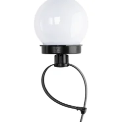 LED-Solarkugelleuchte Ø 10 cm mit Balkonhalterung