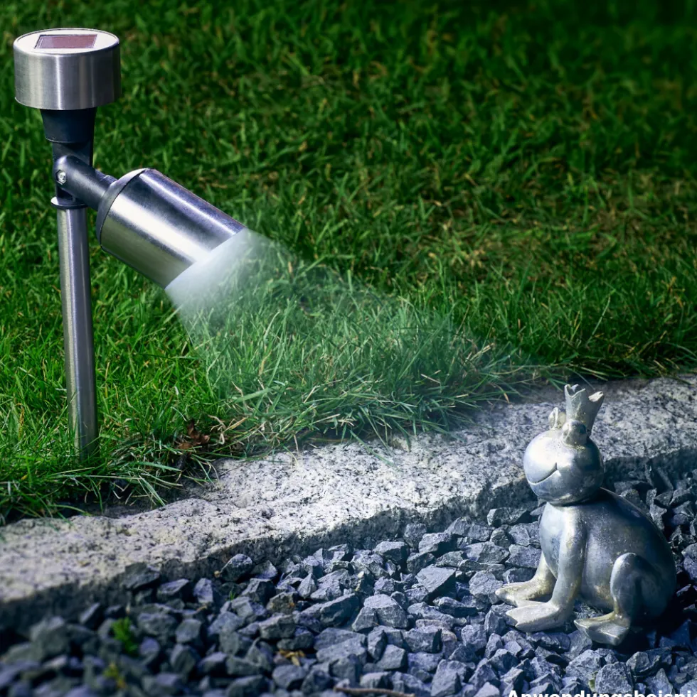 LED-Solarlampe 34,5 cm mit Bodenspieß