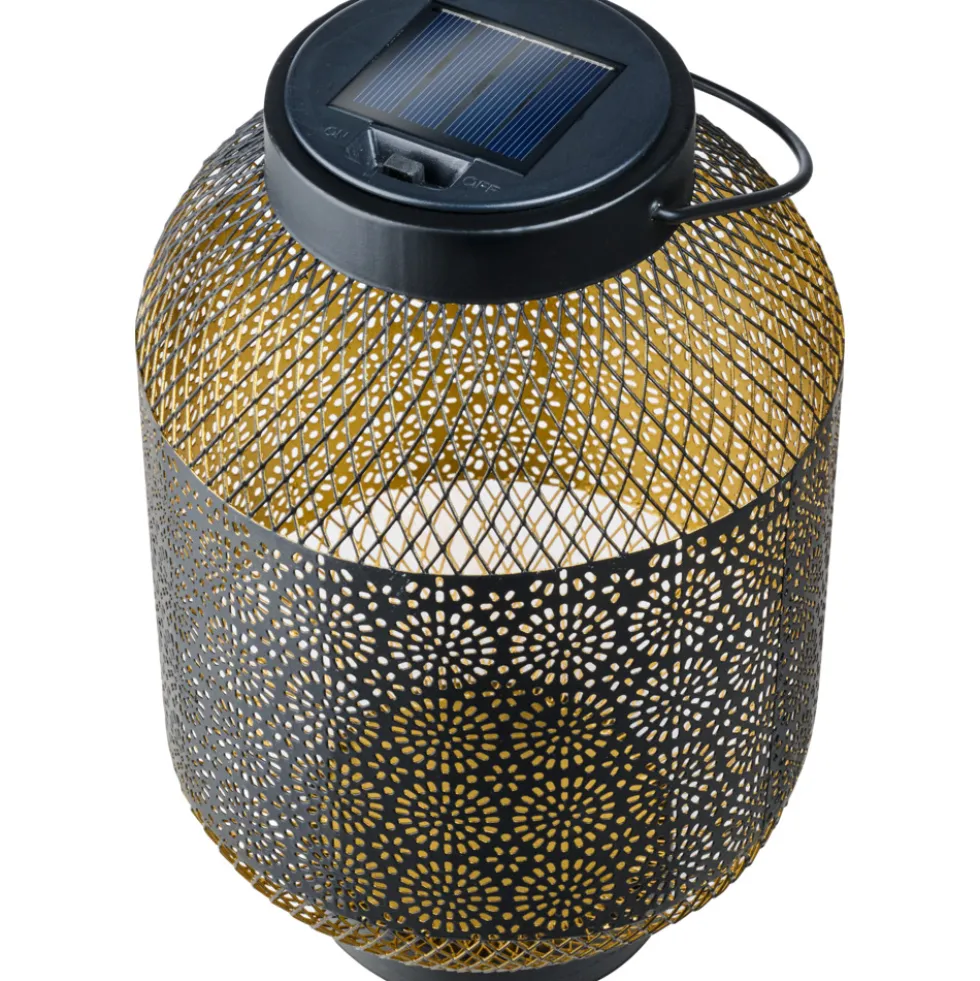 LED-Solar-Laterne aus Metall