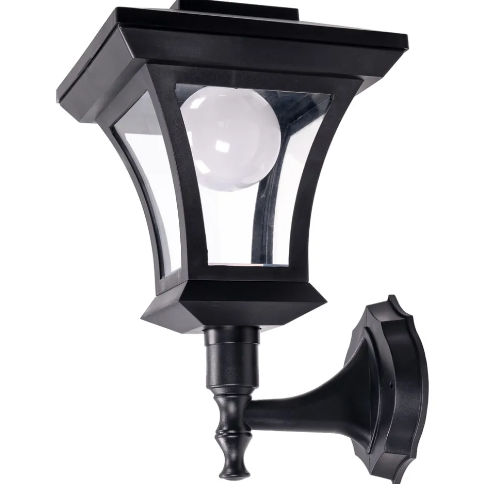 LED-Solarlaterne mit Wandhalterung