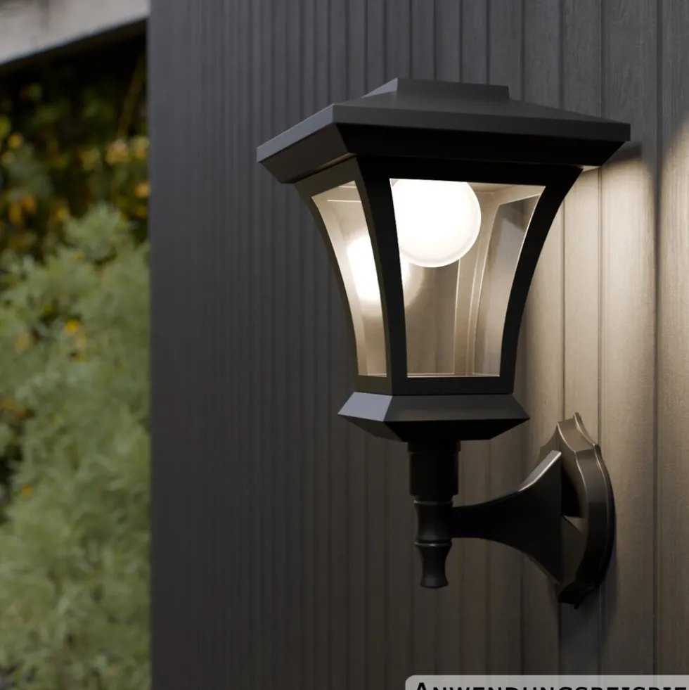LED-Solarlaterne mit Wandhalterung