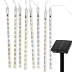 LED-Solar Lichterkette Meteor 192 LED warmweiß