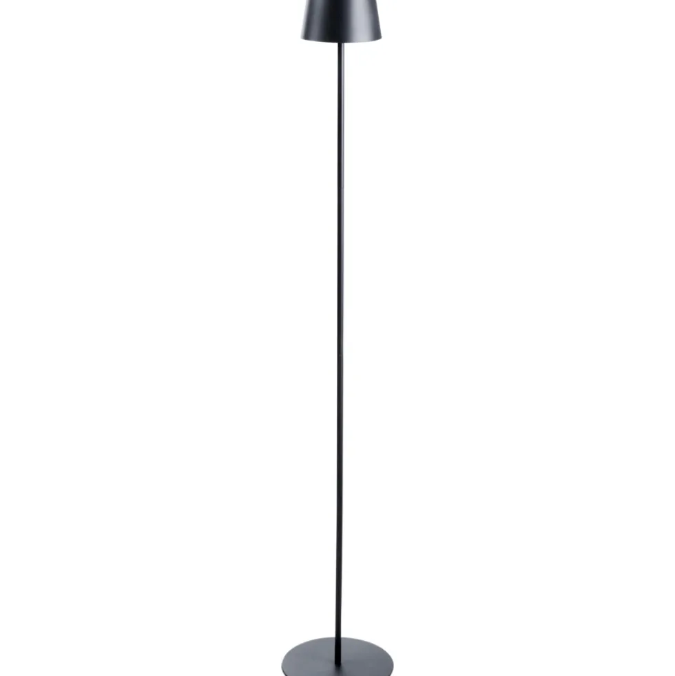 LED-Solar-Standleuchte 120 cm Metall schwarz