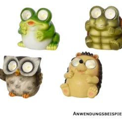LED-Solartierchen in 4 Designs