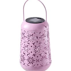 LED-Solar-Tischlampe "Mandela" rosa