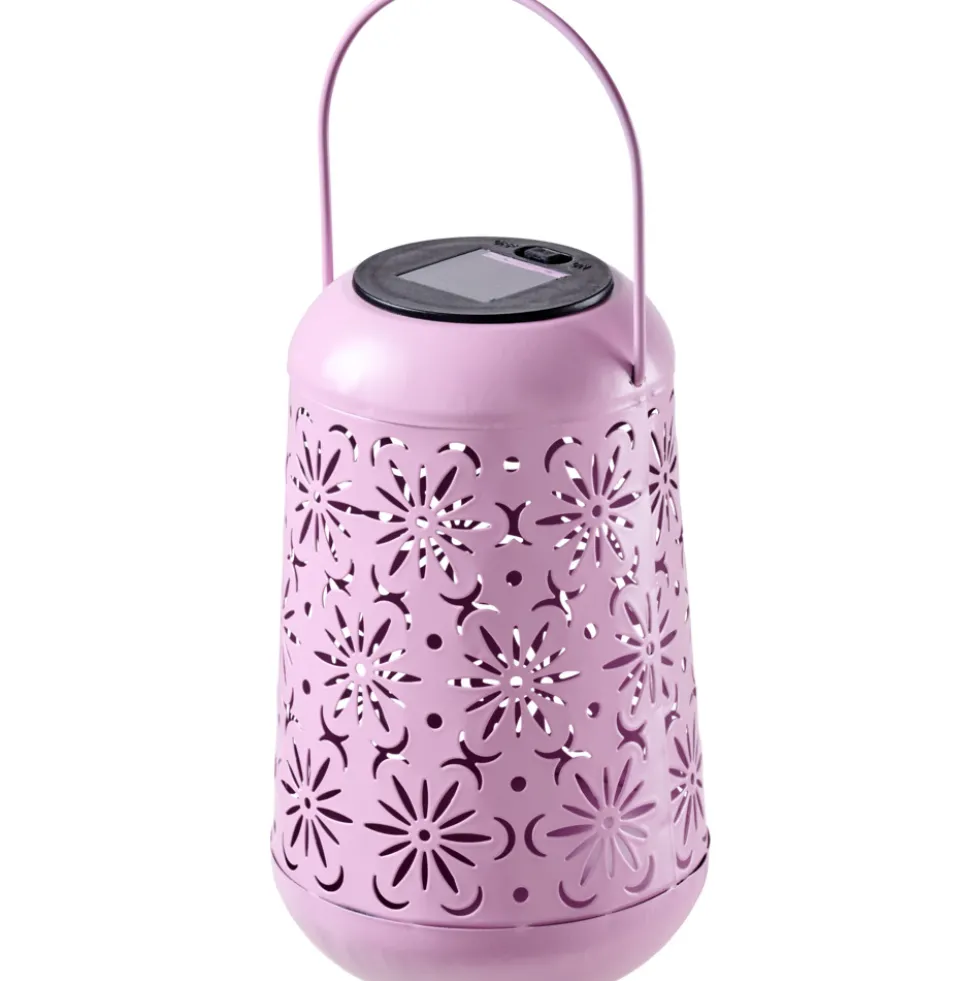 LED-Solar-Tischlampe "Mandela" rosa