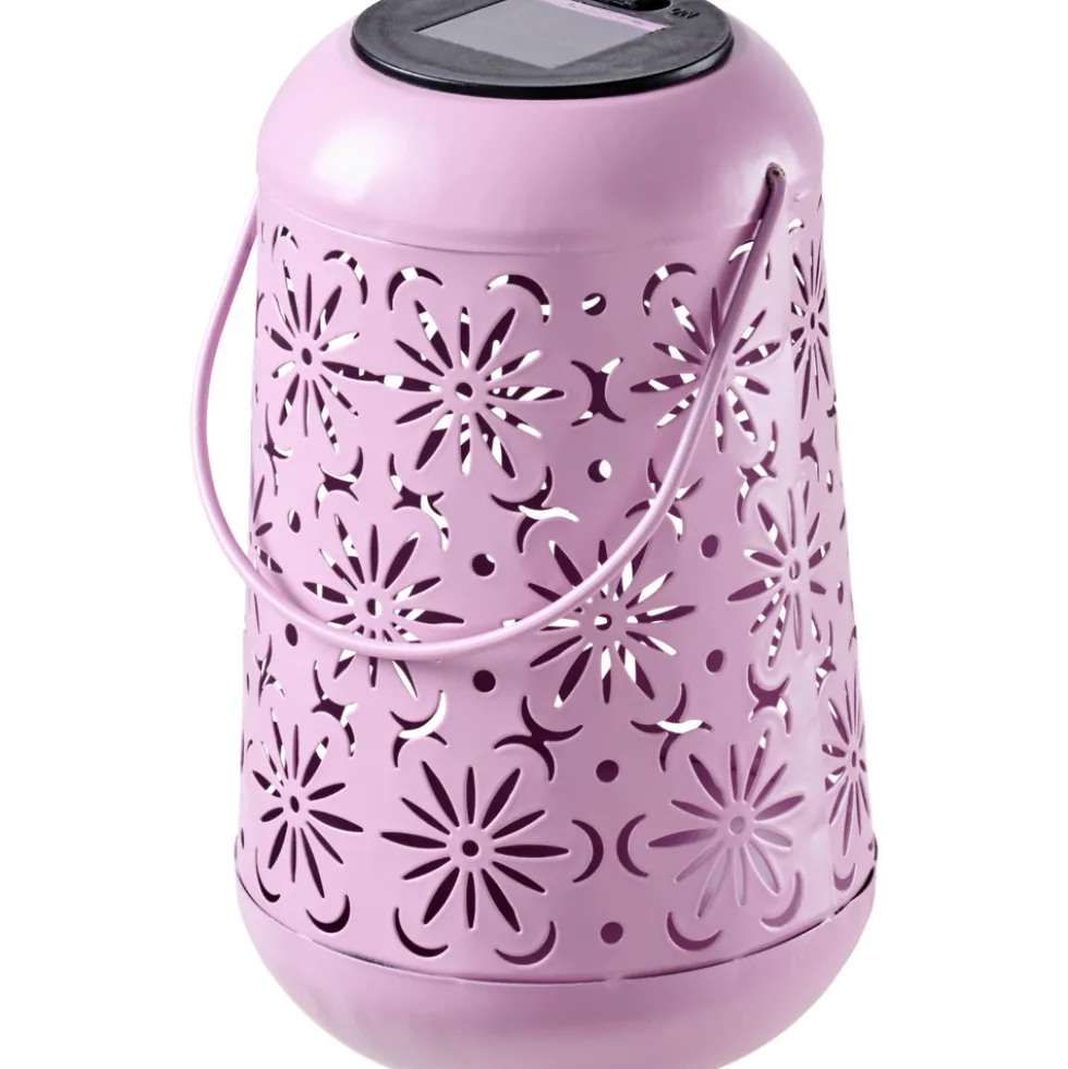 LED-Solar-Tischlampe "Mandela" rosa