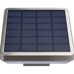 LED Solar Wandleuchte eckig 4,4 W in silber mit Bewegungsmelder